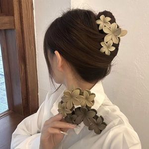 Fieno hawaiano pinza con artiglio per donna <span class=keywords><strong>4</strong></span>.3 "antiscivolo accessori con artiglio per capelli presa forte per capelli spessi <span class=keywords><strong>4</strong></span> toni neutri ragazze - Product Image 2