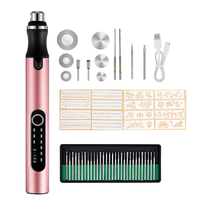 Mini perceuse électrique rechargeable par USB E108 meuleuse rotative à vitesse réglable pour bijoux de bricolage polissage marqueur de verre à bas prix 60PC