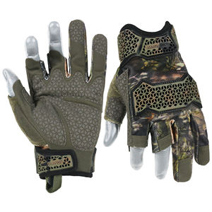 Tres medios dedos Camo caza senderismo pantalla táctil ciclismo motocicleta tiro guantes tácticos TPR guante protector de impacto - Product Image 1