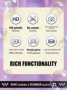 Caméra multifonctionnelle DLC pour adolescents, double caméra HD, coque de protection de dessin animé, longue autonomie, cadeau éducatif idéal pour les enfants - Product Image 6