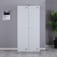 Armoire en acier robuste et réglable avec serrure à clé sécurisée, rangement de style moderne pour cuisine, bureau à domicile et espace de vie