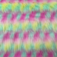 Tissu en peluche jacquard 4 couleurs, style Shanghai, à poils longs, ignifuge, tricoté, 3 cm, pour vêtements, jouets, artisanat et sacs