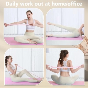 Figure 8 Fitness Resistance <span class=keywords><strong>Bands</strong></span>, Pita Elastis dengan Pegangan, Peralatan Olahraga untuk Terapi Fisik Peregangan Yoga Pilates - Product Image 5