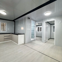 Maison conteneur pliable moderne et économique en panneaux sandwich d'acier, extensible et préfabriquée, pour usage résidentiel ou hôtelier 20FT/40FT