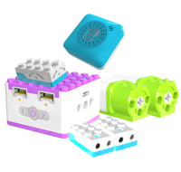 ICQbot, juego de Robot de codificación interactivo de alta calidad, electrónica de plástico, modelo de ladrillo DIY, juguete educativo de construcción embalado en caja