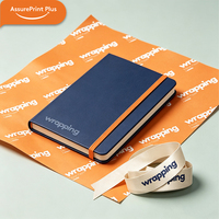 Ensemble de carnets professionnels personnalisés Assureprint Plus à couverture rigide, 100 feuilles, avec papier d'emballage et ruban de marque pour cadeaux d'entreprise et marketing