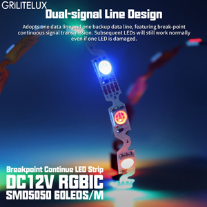 Fuente de Luz Súper Brillante 2835 5050 <span class=keywords><strong>RGB</strong></span> en Forma de Zigzag Tipo S, Tira de <span class=keywords><strong>LED</strong></span> para Señalización - Product Image 3