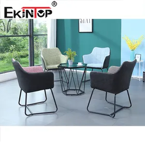 Ekintop cheap small end table swirl glass table modern glass conference table