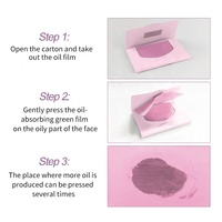 Papier buvard pour le visage de maquillage Absorbant l'huile Feuille absorbante d'huile de peau mate de logo personnalisé Papier buvard d'huile de marque privée naturelle