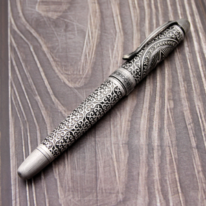 Pluma Estilográfica de Lujo de Plata Antigua de Alta Calidad con Logotipo OEM y Diseño Personalizado FP - Product Image 5