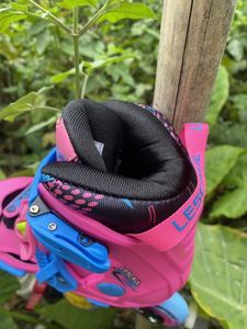 รองเท้าสเก็ตอินไลน์สำหรับเด็กมือใหม่ รุ่นสำหรับเด็กหญิงและเด็กชาย แบบสลาลอม พร้อมล้อ PU และโครงโพลีโพรพิลีน - Product Image 6