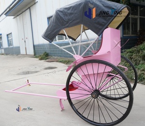 Classico Jinrikisha Station Wagon trainato a mano/veicolo di trasporto a basso costo 2 posti risciò nuovo stile di alta qualità risciò - Product Image 6