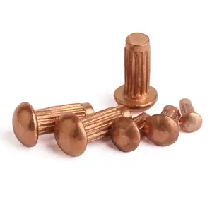 Manufacturer Purple Copper Rivets Dome/Round Head Solid Rivets M1.5 M2~M8 Copper Rivet Screws