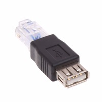 Adaptador USB Tipo-A Hembra a RJ45 Macho, Conector de Red Ethernet LAN para Router, Enchufe para Portátil, Nuevo