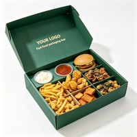 Boîte d'emballage alimentaire personnalisée, boîte en carton ondulé de qualité alimentaire pour poulet frit, hamburgers, plats à emporter, restaurant de restauration rapide