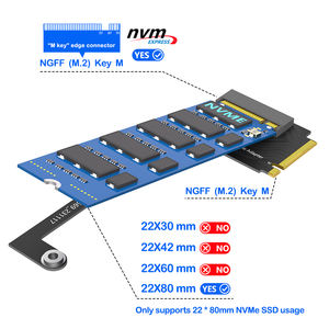อะแดปเตอร์ M.<span class=keywords><strong>2</strong></span> 2230 ถึง 2280 NVMe PCIe 4.0 สำหรับเครื่องเล่นเกมพกพา ROG Ally พร้อมการ์ดขยาย วัสดุ PCB ขนาดกะทัดรัด มีสินค้าในสต็อก - Product Image 2