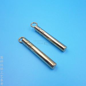 Tirant de fermeture éclair cylindrique en métal plaqué or pour sacs et accessoires vestimentaires - Product Image 2