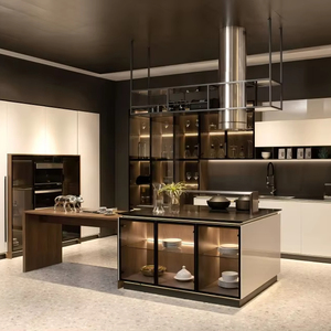 Baineng 3D miễn phí thiết kế sang trọng hiện đại tủ bếp một cửa tùy chỉnh thép không gỉ tùy chỉnh đồ nội thất cho toàn bộ ngôi nhà - Product Image 1