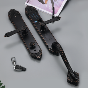 Rắn Giả Mạo Tinh Khiết Đồng Vân Tay Thông Minh Khóa Cửa Antique Brass Xử Lý Sang Trọng Cổ Điển Mô Hình Cho Cửa Gỗ Wifi Kết Nối - Product Image 2