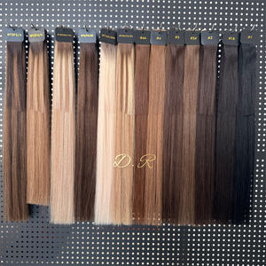 2025 meilleure qualité Double Drawn Hair Genius Trame Extensions de cheveux Extensions de trame de cheveux vierges russes pour Salon - Product Image 6