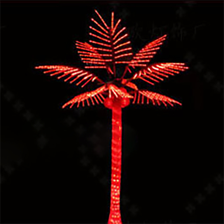 Colorful attractive LED palm tree light garden decoration lighting