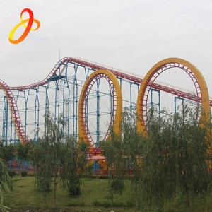 Grande montagnes russes à six boucles, fabricant chinois, manèges de parc d'attractions à vendre - Product Image 4