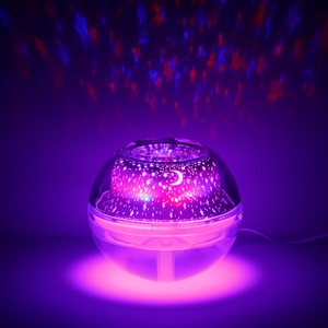 Romantic Starry <b>Lamp</b> Humidifier 500ml <b>Projection</b> LED Ultrasonic Cool Mist Humidifier with Crystal Light for Sleeping - Product Image 2