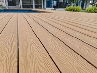 Plancher en bois composite WPC recyclable pour l'extérieur, revêtement en bois-plastique imperméable à l'eau, emboîtable pour patio, jardin et parc, garantie 5 ans