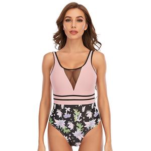 European American Women's Stylish Eco-Friendly Waterproof Fitness Swimwear <b>Sexy</b> Solid Plus Size <b>One</b>-<b>Piece</b> Beachwear Breathable - Product Image 1