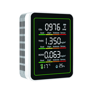Ndir Nouveau Moniteur <span class=keywords><strong>de</strong></span> Qualité <span class=keywords><strong>de</strong></span> l'Air Intérieur 5-en-1 Analyseur <span class=keywords><strong>de</strong></span> Formaldéhyde Dioxyde <span class=keywords><strong>de</strong></span> Carbone TVOC <span class=keywords><strong>Capteur</strong></span> <span class=keywords><strong>de</strong></span> Température et d'Humidité Certifié IP56 - Product Image 1