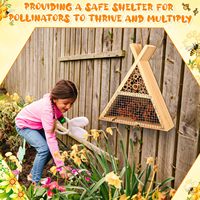Maison d'abeille maçon en bois sur mesure Bug Hotel Insect Hotel - Backyard Insect House, Bumble Bee House