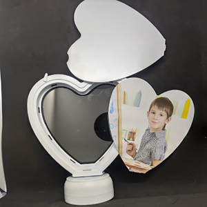 ABS UBS sạc đám cưới trẻ em cá nhân LED ánh sáng Quà Tặng Nhà Hình Trái Tim ma thuật gương khung ảnh - Product Image 3