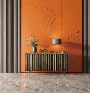 Tấm ốp tường trang trí nội thất bằng da giả, chống thấm, chạm khắc thủ công, thêu nổi 3D tùy chỉnh - Product Image 2