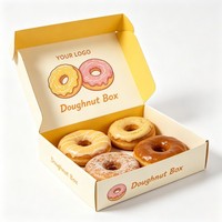 Caja Biodegradable para Donuts, en Oferta, de Cartón Resistente a la Grasa, Ecológica, Personalizable, para Pasteles y Alimentos