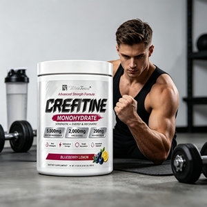 Wins Town Creatine Monohydrate Powder Blueberry Lemon Flavor With HMB Electrolytes <b>Muscle</b> Strength <b>Recovery</b> Dietary <b>Supplement</b> - Product Image 1