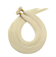 Extensions de cheveux humains à pointe en V pré-collées à la kératine, double épaisseur, couleur personnalisée 613 Blonde, 100% cheveux naturels Remy européens