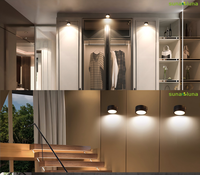 Spot LED blanc rechargeable mural 2000mAh 3CCT dimmable magnétique à rotation 360° sans fil avec télécommande pour salon et lecture