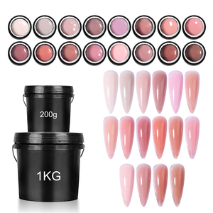 2026 KNC Hema Gel de Construction Sans TPO Marque Privée 1KG 15g 30g Gel Dur Transparent Nude pour Extension d'Ongles Super Nude Builder - Product Image 1