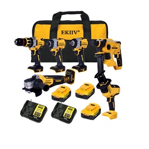 Ekiiv 20V Điện Công Cụ Thiết Lập Cơ Khí Công Cụ Thiết Lập Chuyên Nghiệp 6 Pcs Điện Không Dây Công Cụ Thiết Lập Combo