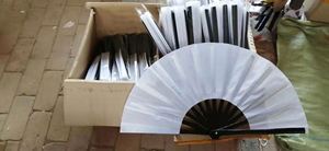 Éventails pliants décoratifs promotionnels en bambou, motif floral de Kung Fu chinois, 33 cm - Product Image 6