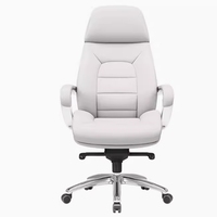 Chaise de bureau en cuir véritable Style moderne Recliner Mesh Executive Swivel Caractéristiques Conçu Mobile Office Use Durable PU Material