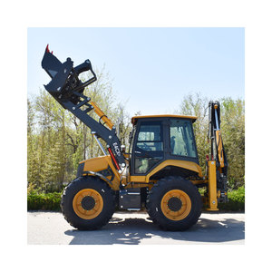 Industrial Grade 4WD Backhoe Loader with High Torque Reinforced <b>Frame</b> <b>Large</b> Working Range for Heavy Work - Product Image 1