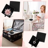 Boîte à bijoux en carton mat avec logo OEM, emballage en papier, petite boîte à bijoux pour collier et bague, boîte cadeau imprimée, prix d'usine