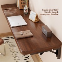 Wandmontierter Klapptisch Schwebende Multifunktionale Aufbewahrungshalterung Holz Minimalistischer Stil Haushalt Schlafzimmer Mehrzweck Linear