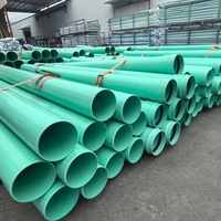 Tuyau de drainage en PVC-U sur mesure, tailles et couleurs variées, 6, 12, 15, 21 pouces, tuyau d'eau en plastique durable de haute qualité avec extrémité à joint en caoutchouc