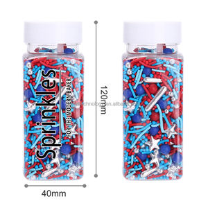 Varillas de plata comestibles con forma de estrella, suministros de panadería americana, decoración de pasteles, aspersores para el día de la independencia, para el 4 de julio - Product Image 2