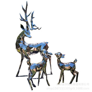 Escultura de Ciervo de Acero Inoxidable con Acabado Espejo, Decoración de Jardín para Exteriores, Figura Animal Artística para Montar en el Suelo - Product Image 5