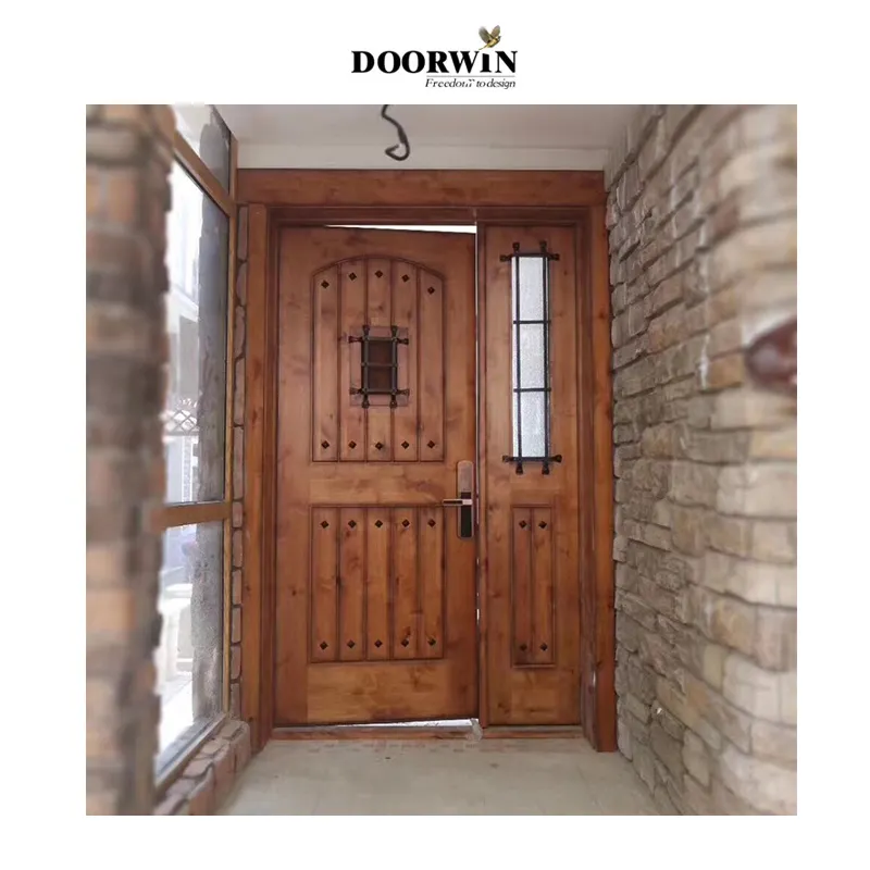 Doorwin высококачественные входные двери для дома современные изогнутые декоративные деревянные входные двери дизайнерские наружные входные двери