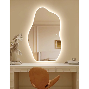 Hình dạng không đều lớn treo tường không đối xứng không khung Led Gương đầy đủ chiều dài cho phòng khách phòng ngủ tắm lối vào trang trí - Product Image 2