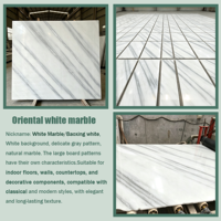 Dalles de marbre blanc naturel Lotus très demandées, idéales pour la décoration des murs d'hôtel, des escaliers intérieurs et des îlots de cuisine